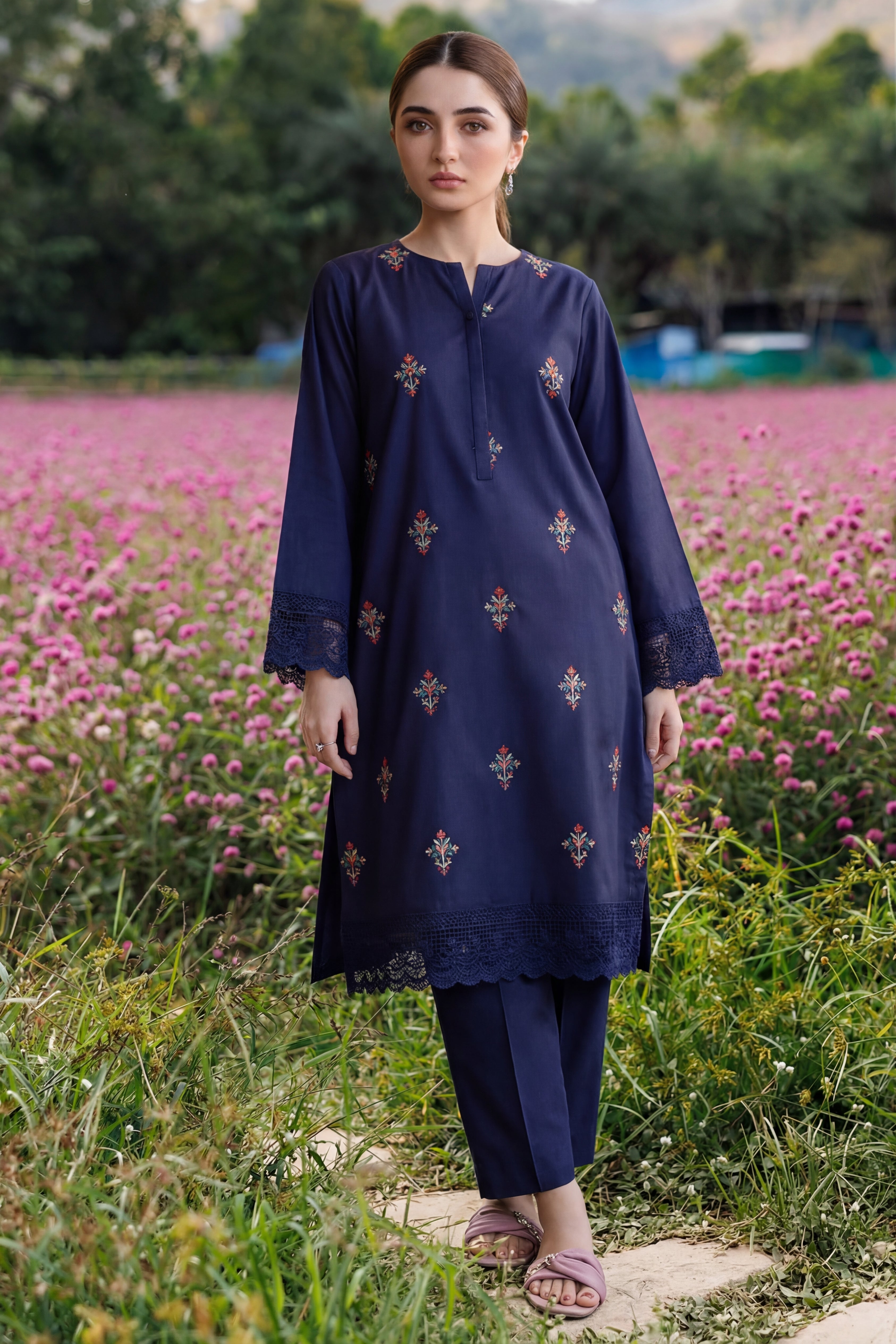 Stitched Embroidered Bareeze Lawn 2 Piece