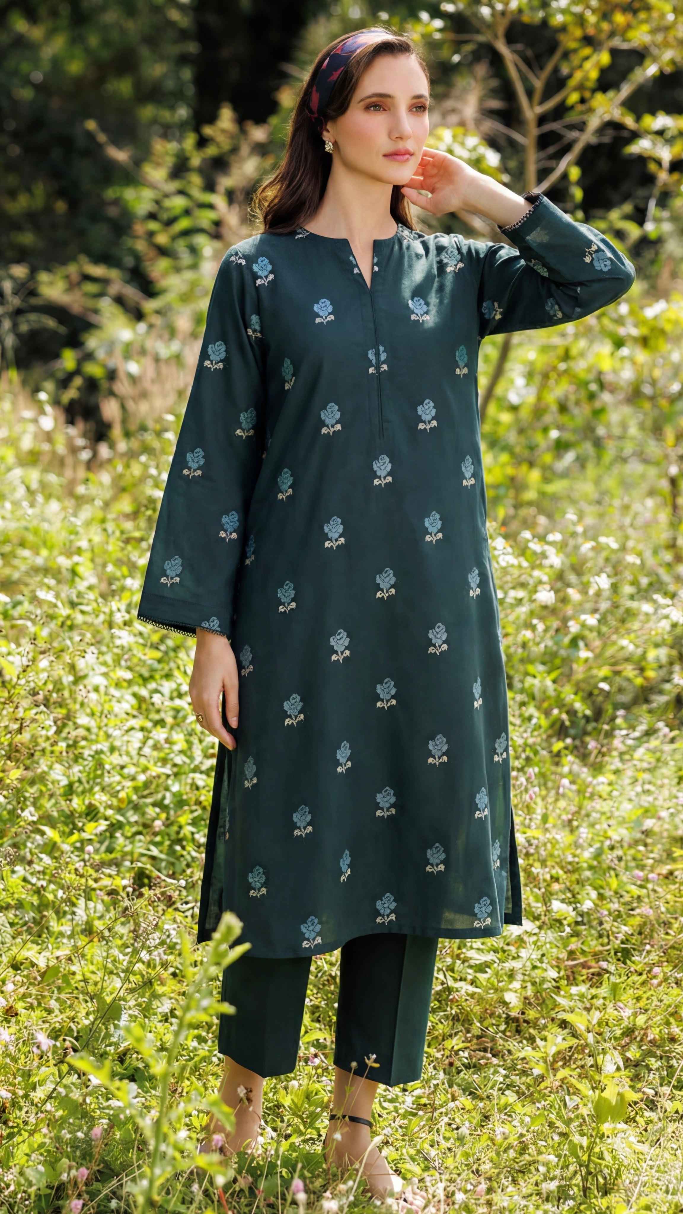 Stitched Embroidered Bareeze Lawn 2 Piece
