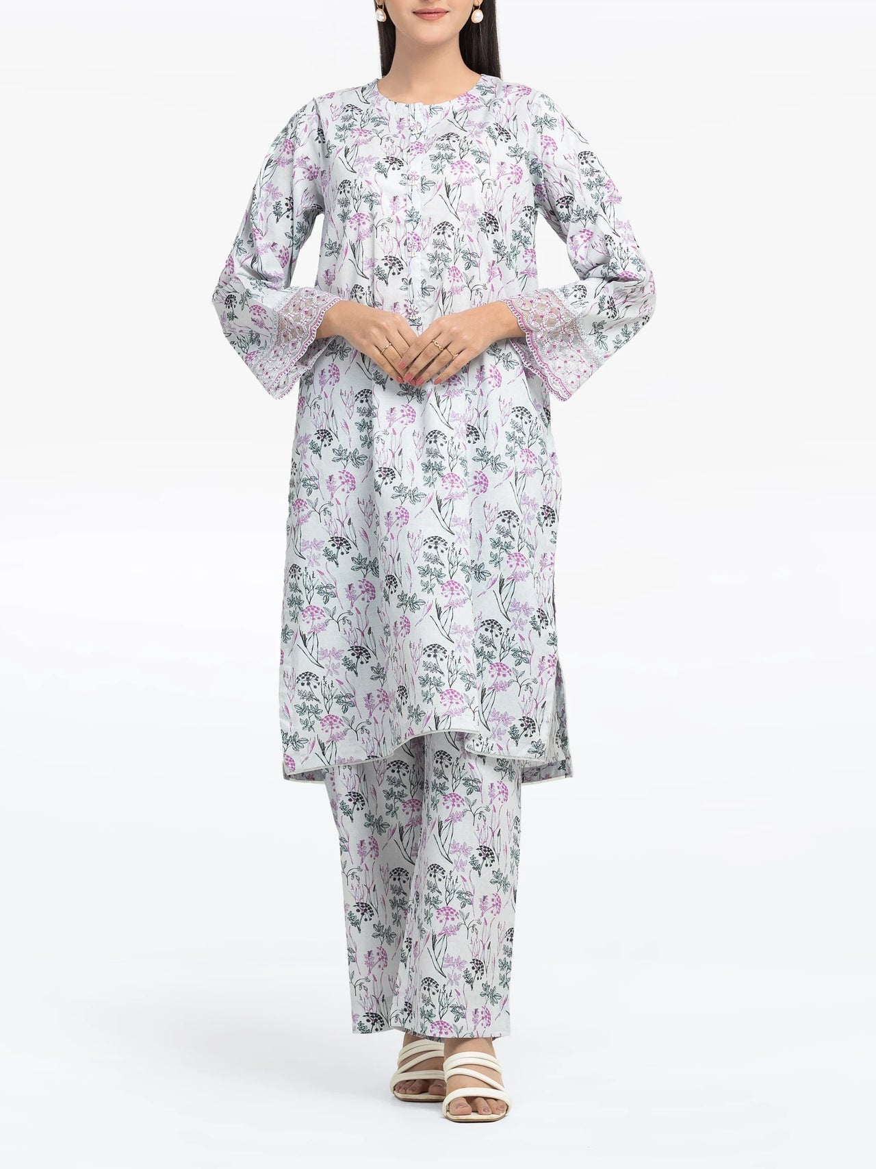 Edenrobe Printed Lawn 2-Piece Stitched