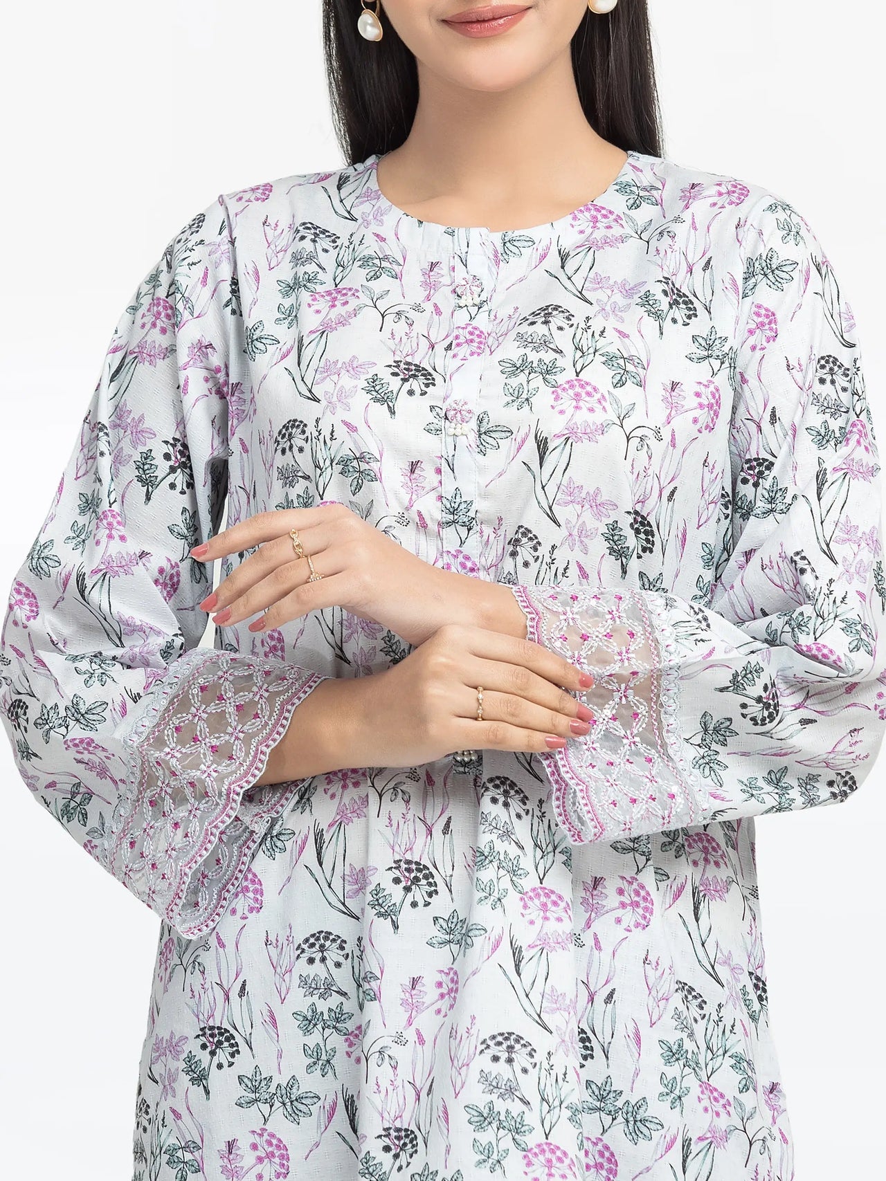 Edenrobe Printed Lawn 2-Piece Stitched