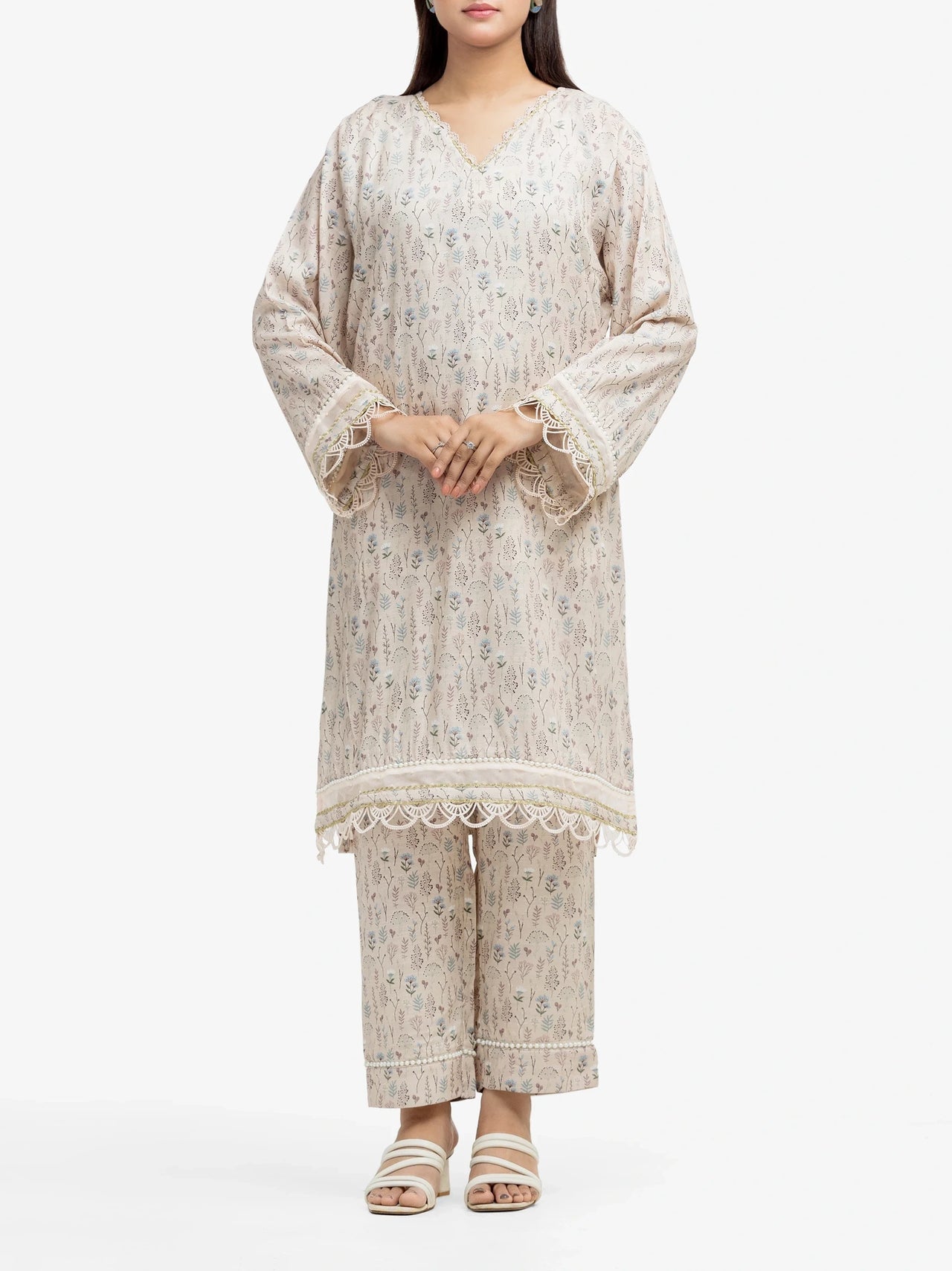 Edenrobe Printed Lawn 2-Piece Stitched