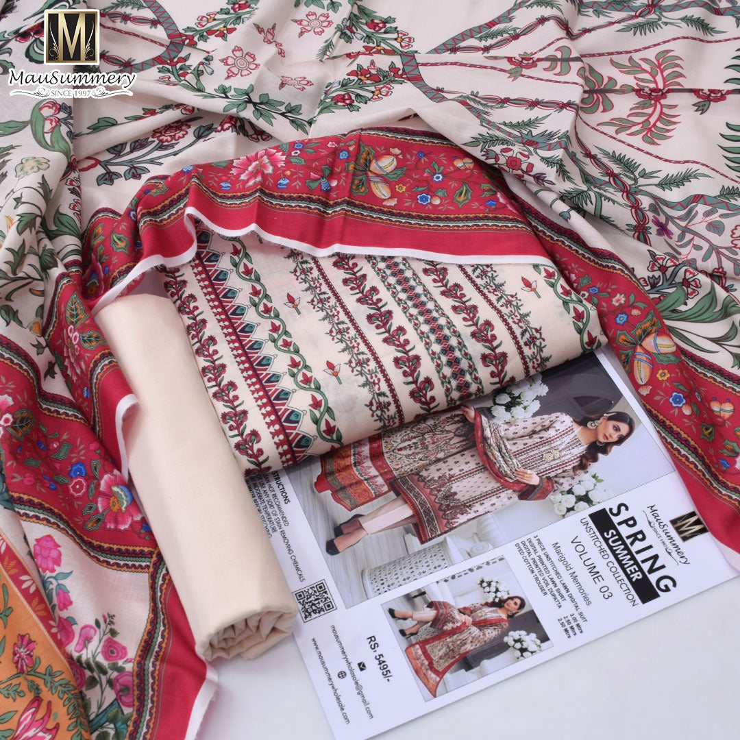 Mausummery Lawn 3-Piece Unstiched