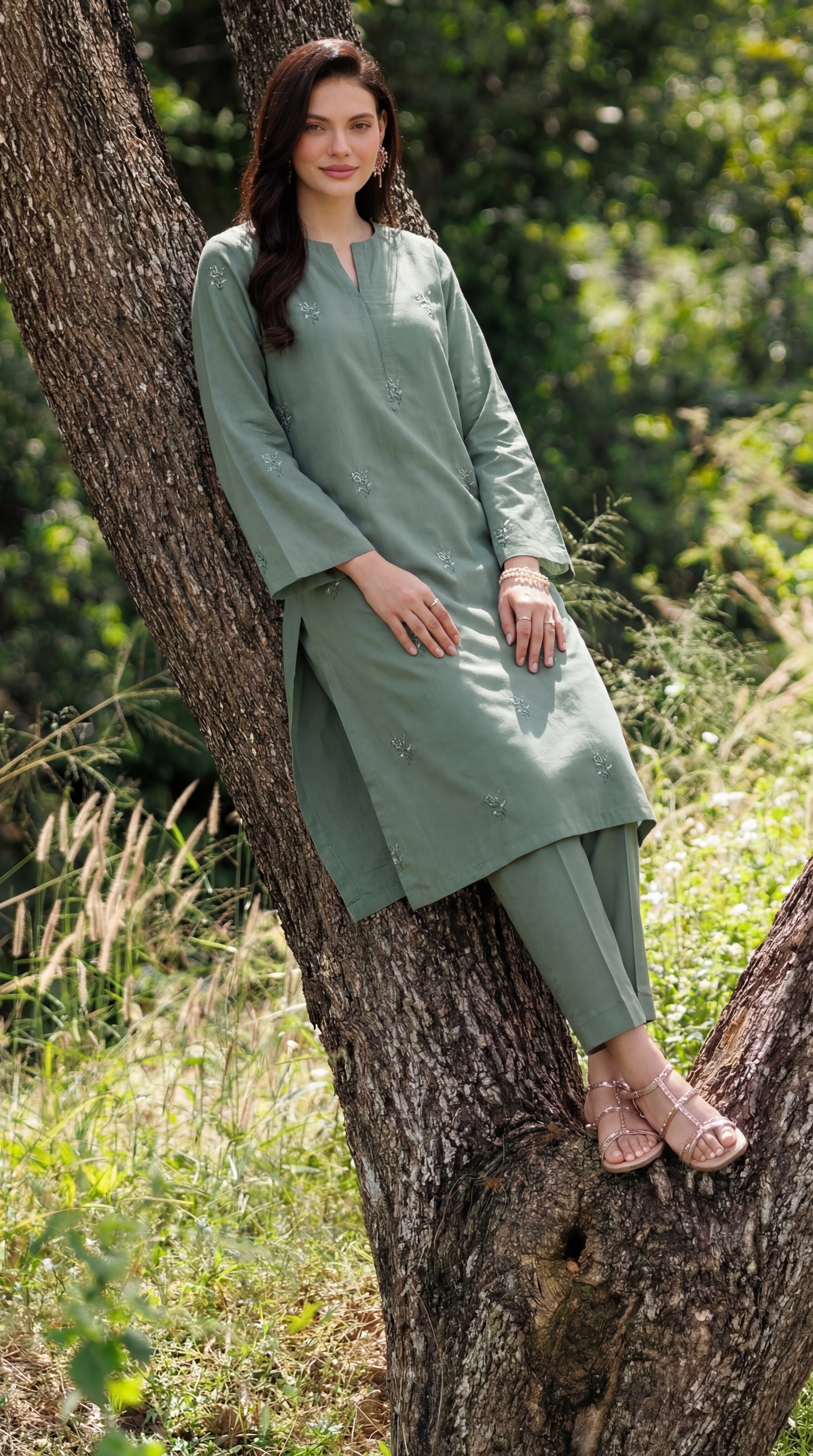 Stitched Embroidered Bareeze Lawn 2 Piece