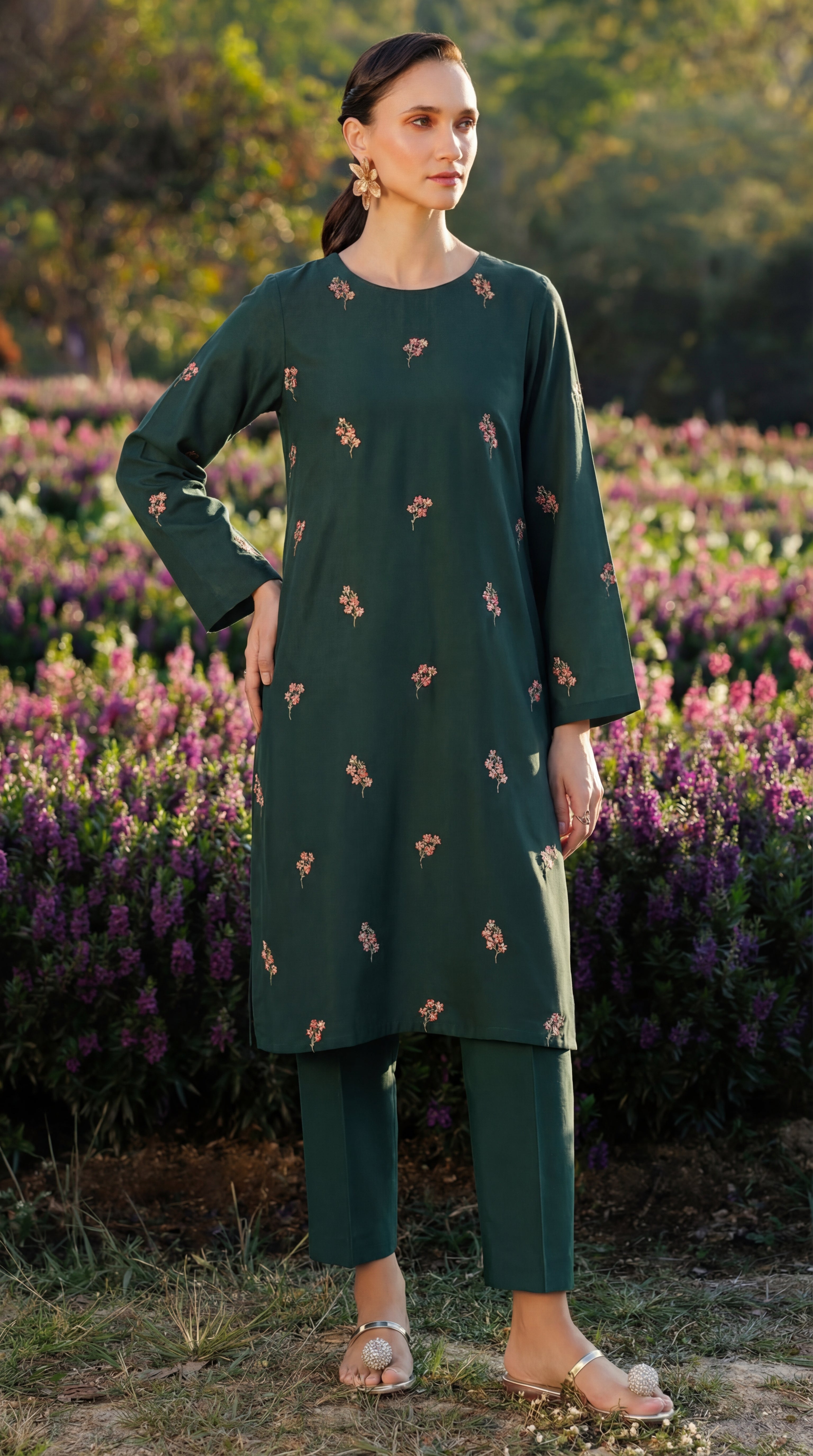 Stitched Embroidered Bareeze Lawn 2 Piece