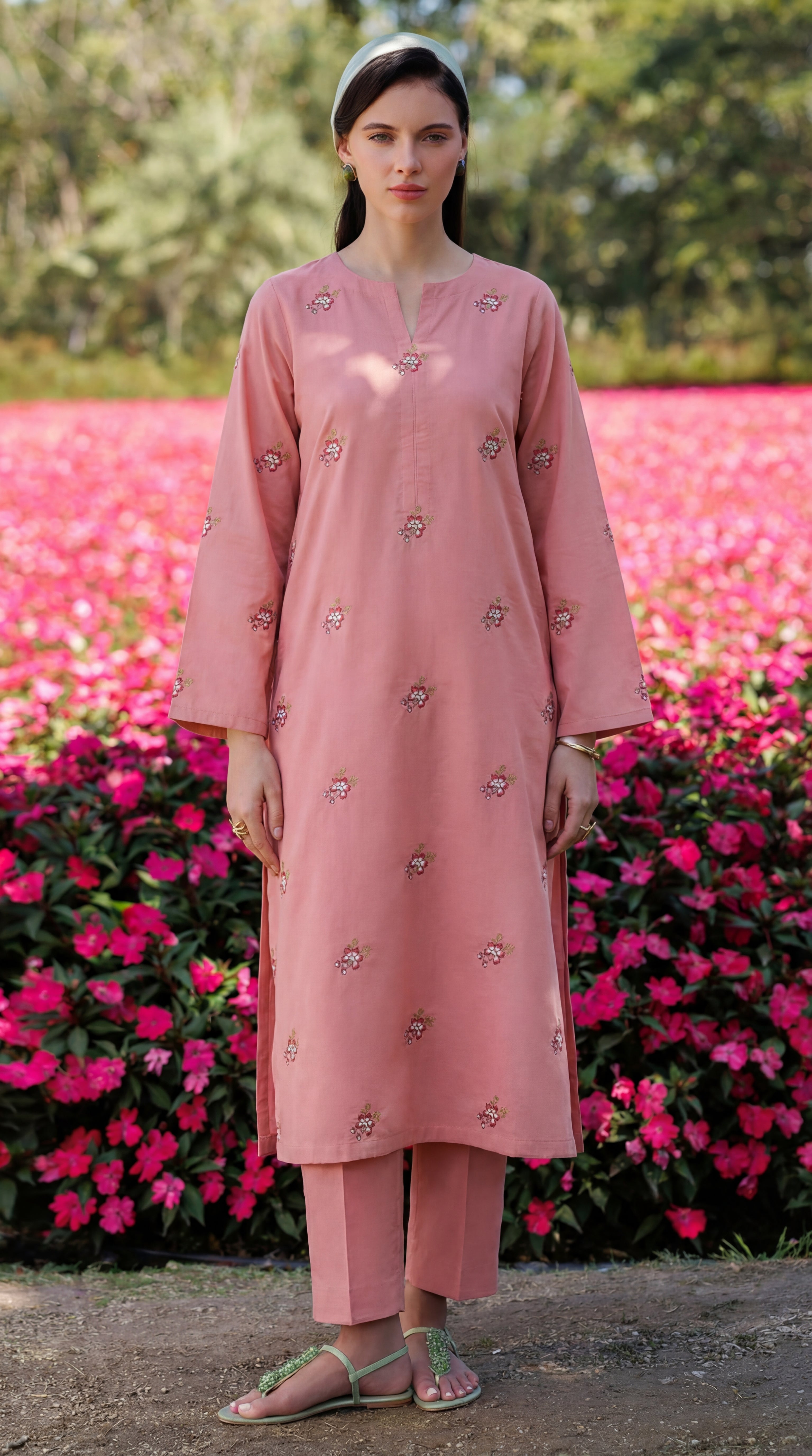 Stitched Embroidered Bareeze Lawn 2 Piece