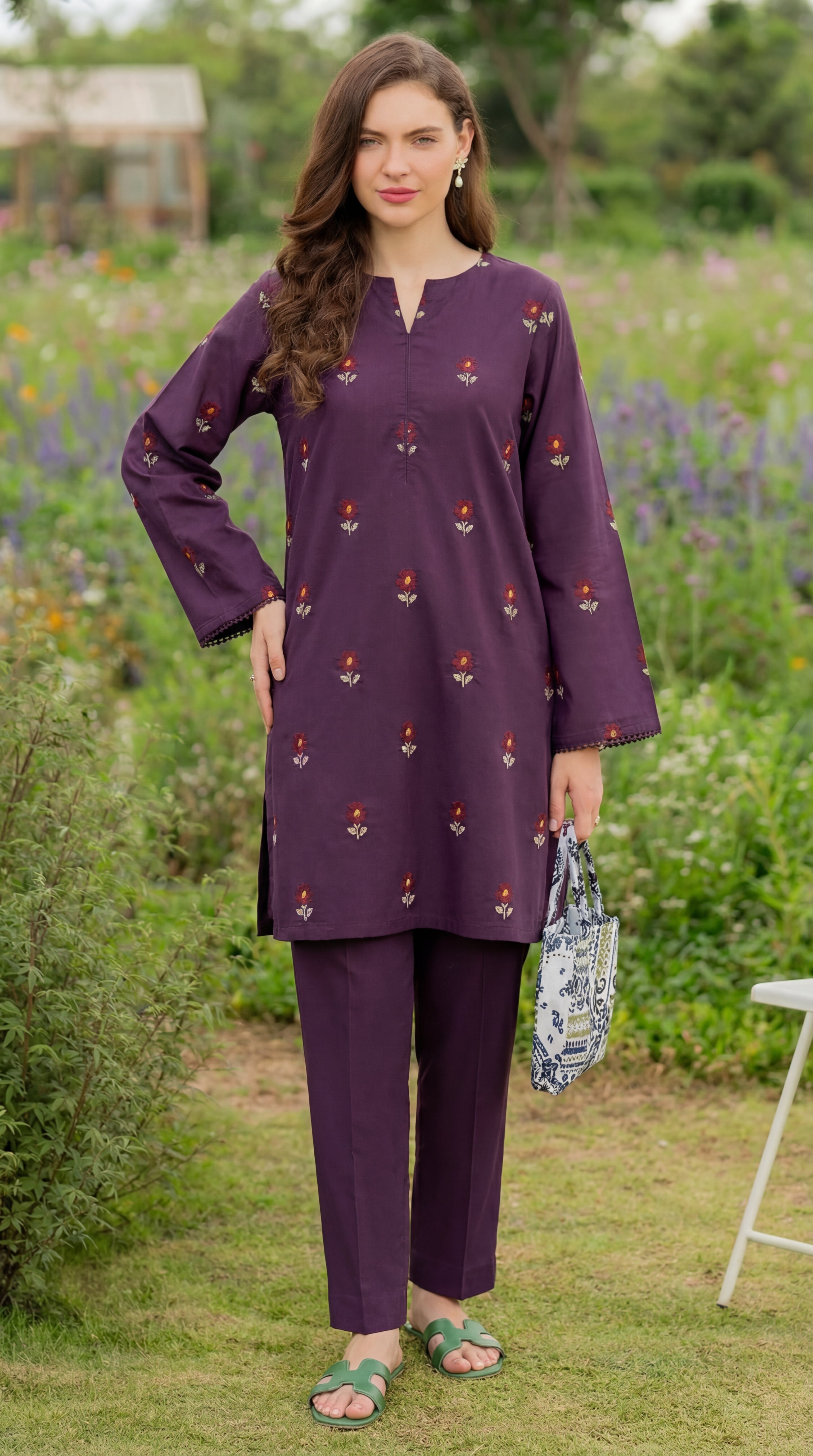 Stitched Embroidered Bareeze Lawn 2 Piece