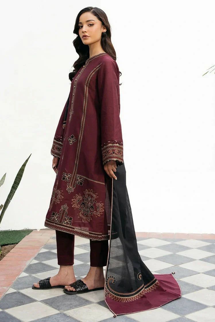 Jazmin Dhanak Embroidered 3-Piece Unstiched