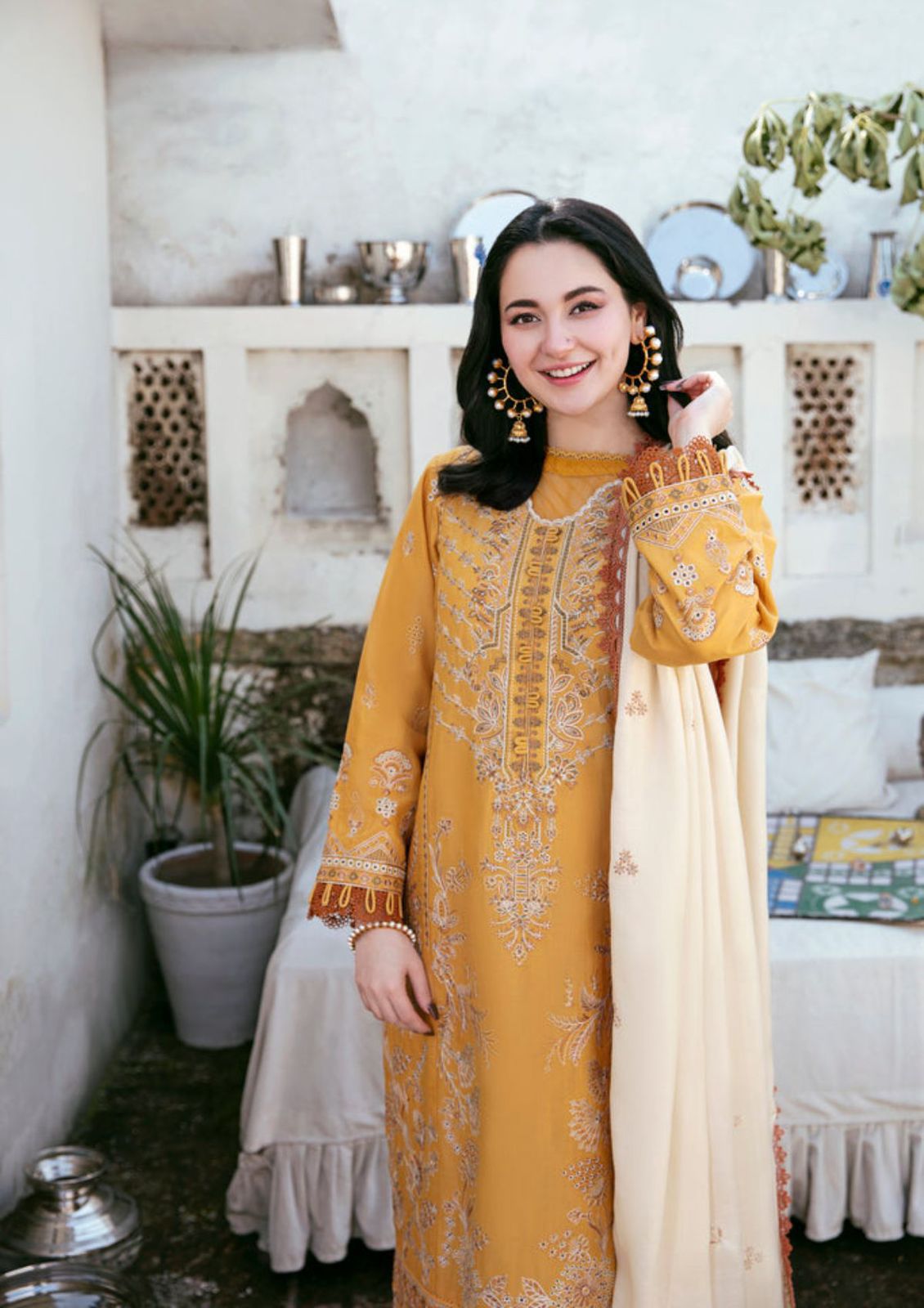 Florent Dhanak Embroidered 3-Piece Unstiched