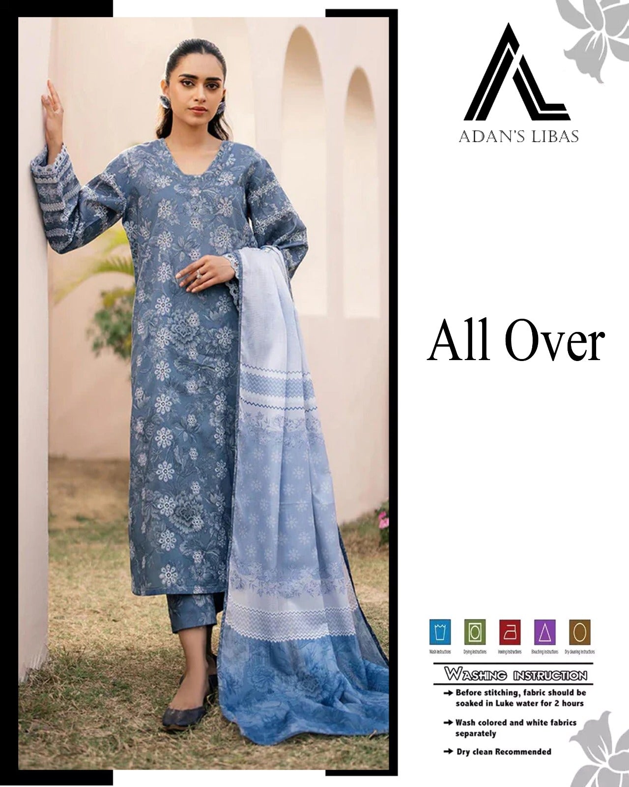 ADAN'S LIBAS DIGITAL PRINTED 3PIECE UNSTITCHED