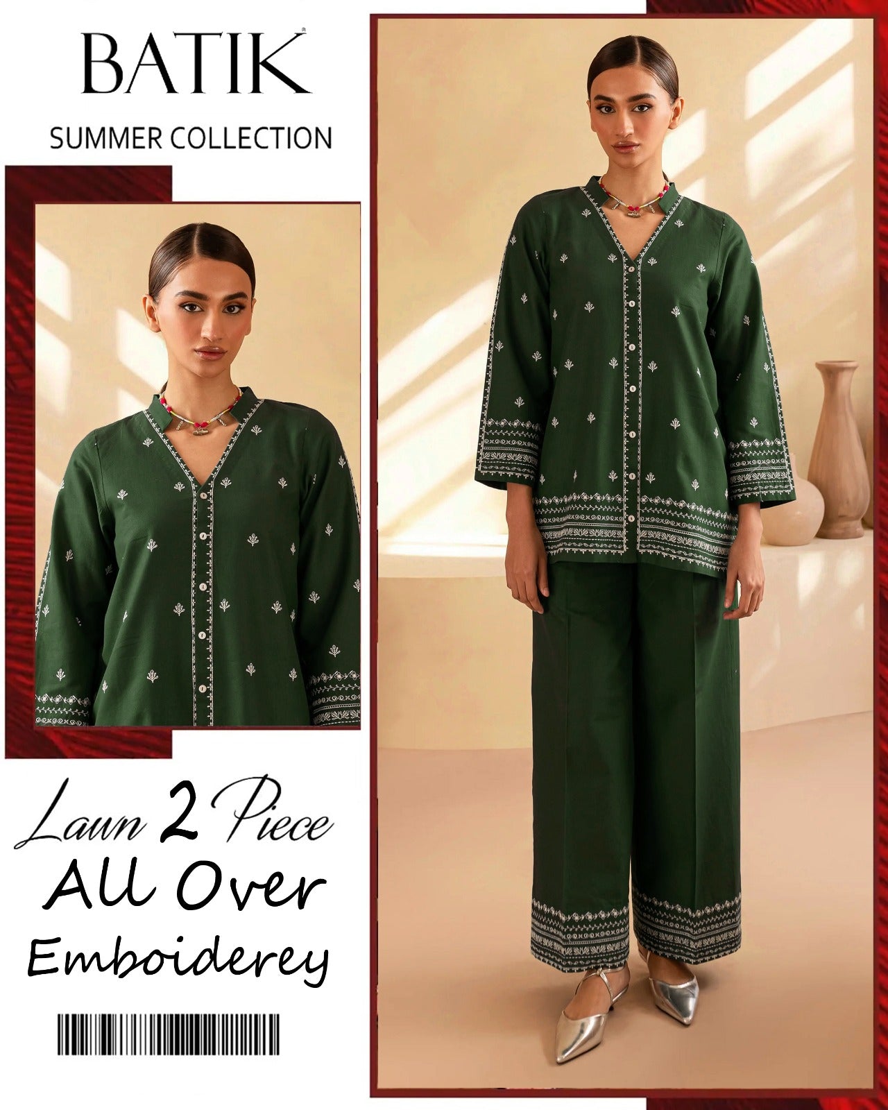 BATIK FULL EMBROIDERY 2 PIECE UNSTITCHED