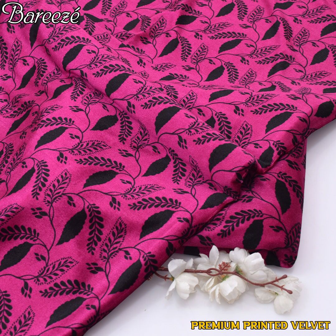 Premium Printed Velvet unstitched 2pcs