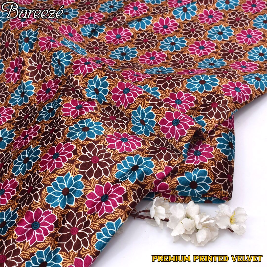 Premium Printed Velvet unstitched 2pcs