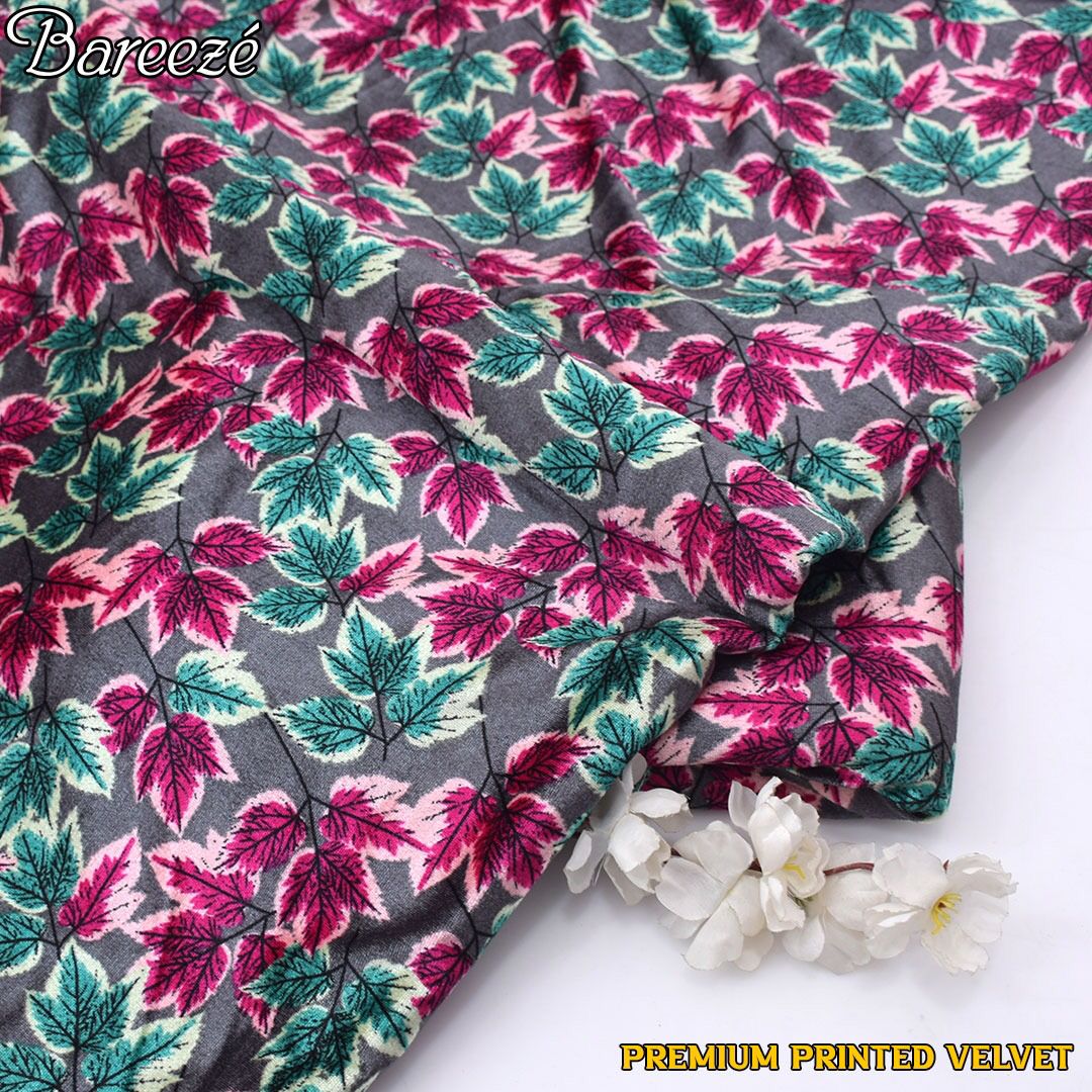 Premium Printed Velvet unstitched 2pcs