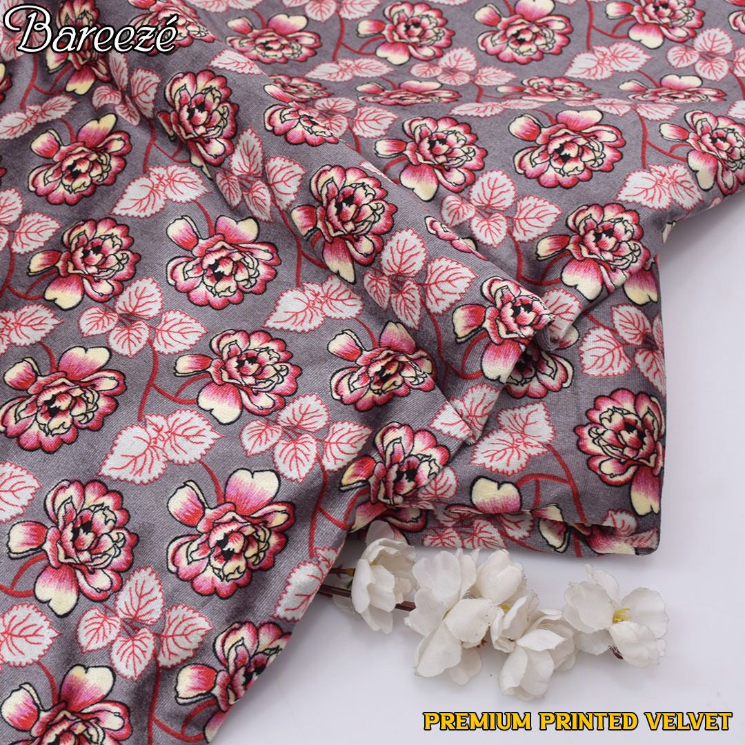 Premium Printed Velvet unstitched 2pcs