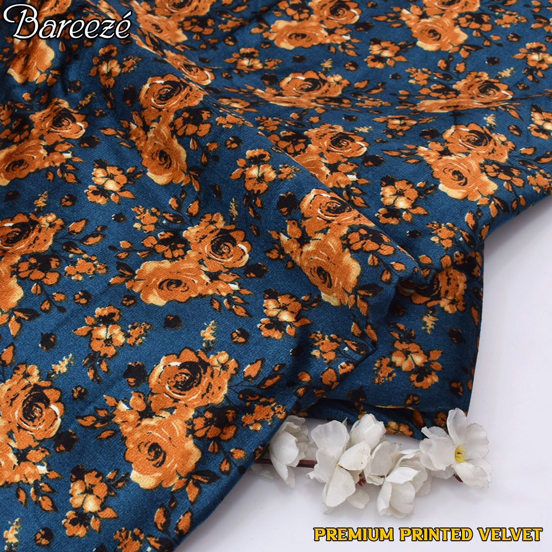 Premium Printed Velvet unstitched 2pcs