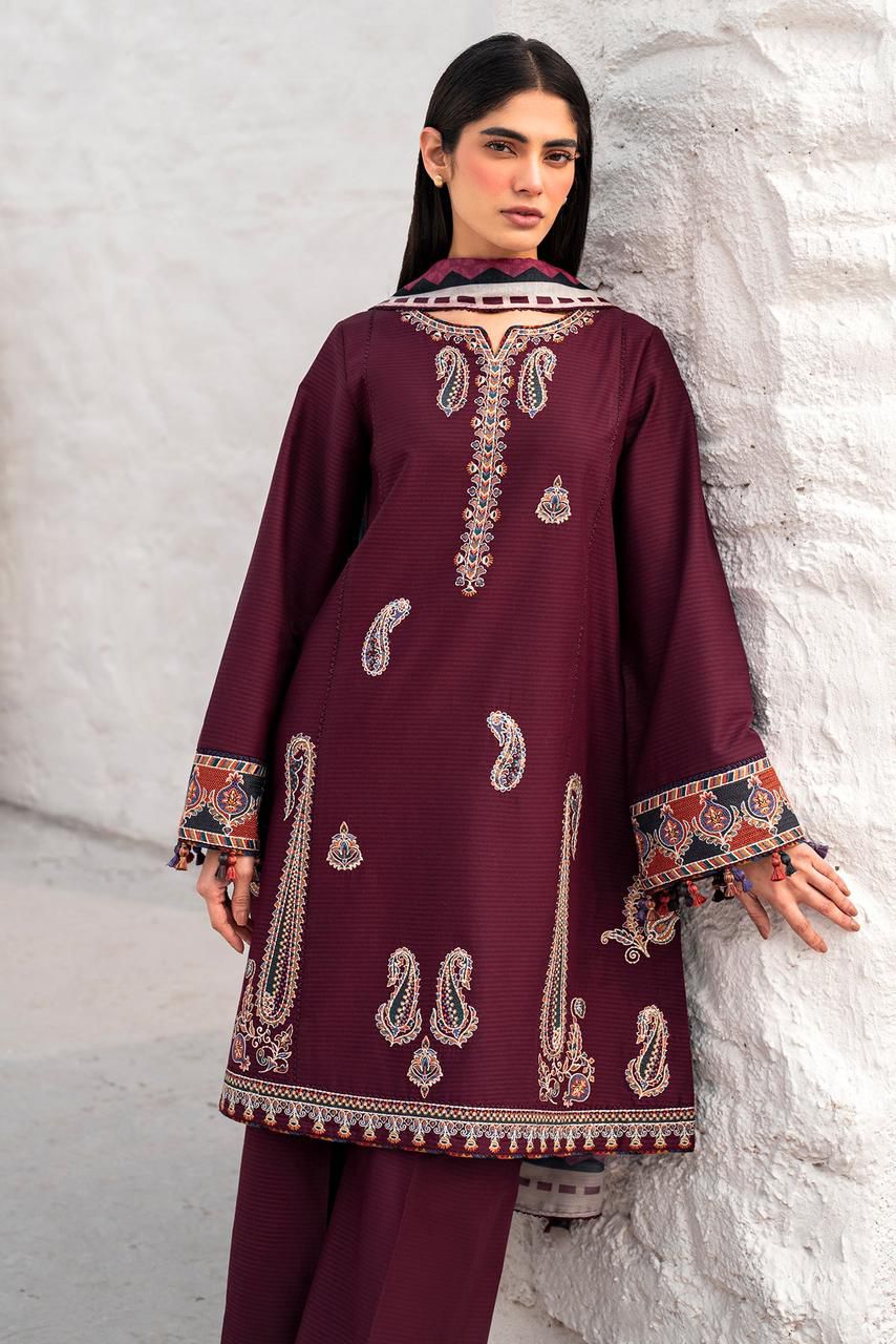 Jazmin Dhanak Embroidered 3-Piece Unstiched