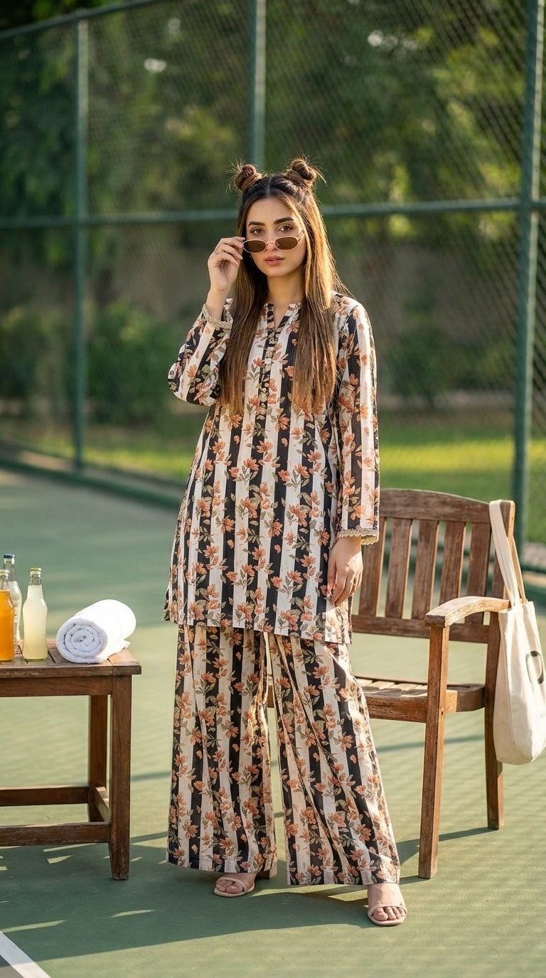 Edenrobe  Printed Lawn 2-Piece Stitched