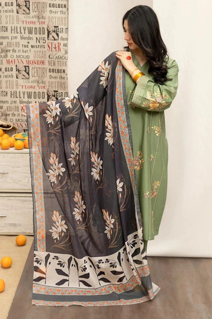 Urge Dhanak Embroidered 3-Piece Unstiched