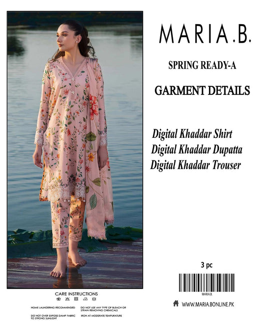 maria b 3pece digital printed kahddar